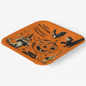 Persoonlijke vintage Halloween-afbeeldingen Papieren Bordje (Gebogen)