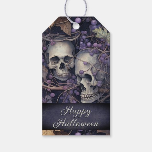 Persoonlijke Vintage Halloween  Cadeaulabel (Voorkant)