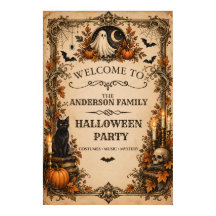 Persoonlijke vintage Halloween-feestbegroeting