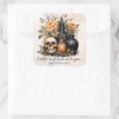 Persoonlijke Vintage Halloween Vierkante Sticker (Tas)
