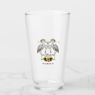Persoonlijke Vintage Heron Badminton Club Glas