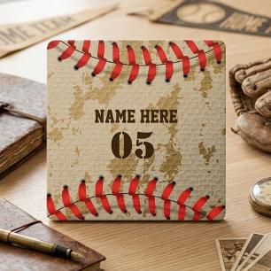 Persoonlijke Vintage Honkbal Naam Nummer Retro Fotoplaat