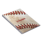 Persoonlijke Vintage Honkbal Notitieboek (Rechterzijde)