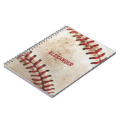 Persoonlijke Vintage Honkbal Notitieboek (Linkerzijde)