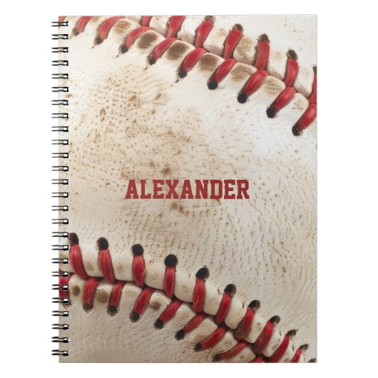 Persoonlijke Vintage Honkbal Notitieboek (Voorkant)