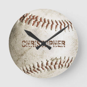 Persoonlijke Vintage Honkbal Ronde Klok