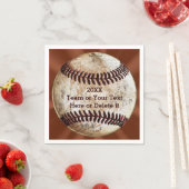 Persoonlijke vintage honkbal servetten UW TEKST (Insitu)
