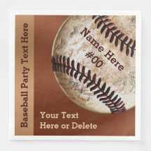 Persoonlijke vintage honkbal servetten, uw tekst