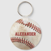 Persoonlijke Vintage Honkbal Sleutelhanger (Voorkant)