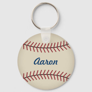 Persoonlijke vintage honkbal sleutelhanger cadeau