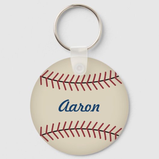 Persoonlijke vintage honkbal sleutelhanger cadeau (Voorkant)