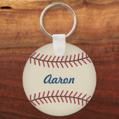 Persoonlijke vintage honkbal sleutelhanger cadeau (Voorkant)