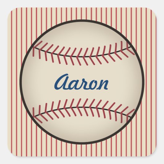 Persoonlijke Vintage Honkbal Stickers (Voorkant)