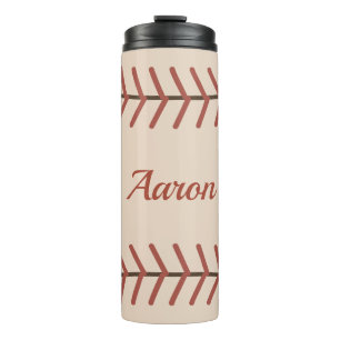Persoonlijke Vintage Honkbal Thermische Tumbler Ca Thermosbeker