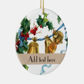 Persoonlijke vintage hulstbelletjes Kerstversierin Keramisch Ornament (Rechts)