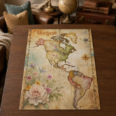 Persoonlijke vintage kaart legpuzzel