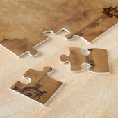 Persoonlijke vintage kaart legpuzzel (Zijkant)