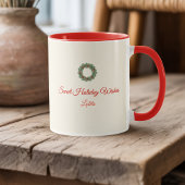 Persoonlijke Vintage Kerst Kerststok Kattenkat Mok