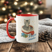 Persoonlijke Vintage Kerst Kitty Mok
