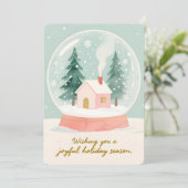 Persoonlijke Vintage Kerstkaart met platte afbeeld (Staand voorkant)