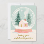 Persoonlijke Vintage Kerstkaart met platte afdruk (Voorkant)