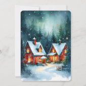 Persoonlijke Vintage Kerstkaart met Platte Afdruk (Voorkant)