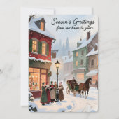 Persoonlijke Vintage Kerstkaart met Platte Afdruk  (Voorkant)