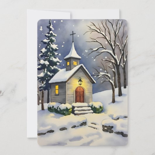 Persoonlijke Vintage Kerstkaart met Platte Afdruk  (Voorkant)