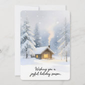 Persoonlijke Vintage Kerstkaart met Platte Ontwerp (Voorkant)