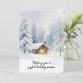 Persoonlijke Vintage Kerstkaart met Platte Ontwerp (Staand voorkant)