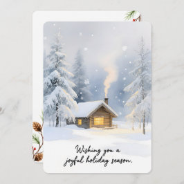 Persoonlijke Vintage Kerstkaart met Platte Ontwerp