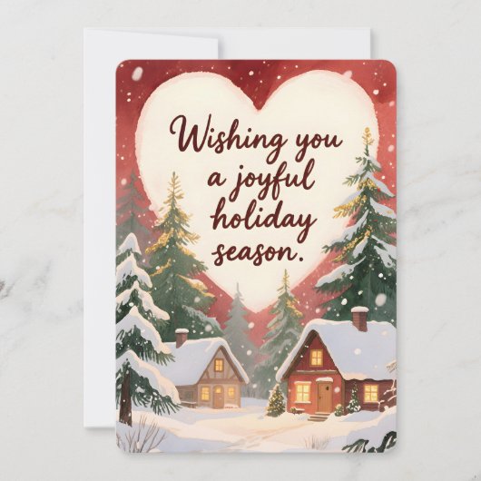 Persoonlijke Vintage Kerstkaart met vlak ontwerp (Voorkant)