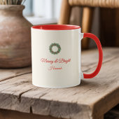 Persoonlijke Vintage Kerstkat Meowy & Bright Mok