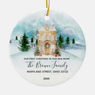 Persoonlijke Vintage Kerstmis Nieuw Thuis Winter Keramisch Ornament