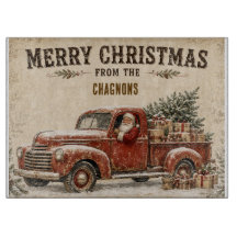 Persoonlijke Vintage Kerstsnijplank