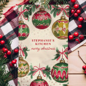 Persoonlijke vintage kerstversiering theedoek