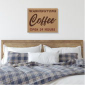 Persoonlijke vintage koffieshop bord kunst  canvas afdruk (Insitu (Slaapkamer))