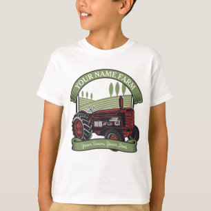 Persoonlijke vintage landbouwtrekker landelijke bo t-shirt