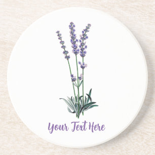 Persoonlijke Vintage Lavendel Bloem Stenen Onderze Zandsteen Onderzetter