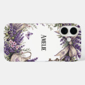 persoonlijke vintage lavendel krans Iphone 16 hoes (Achterkant (horizontaal))