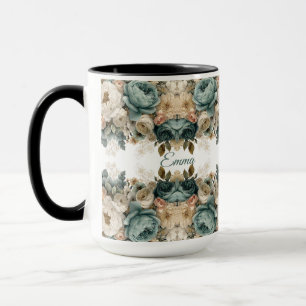 Persoonlijke Vintage Lentetuin met Rozen Mok