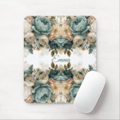 Persoonlijke Vintage Lentetuin met Rozen Muismat (Met muis)