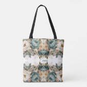 Persoonlijke Vintage Lentetuin met Rozen Tote Bag (Achterkant)