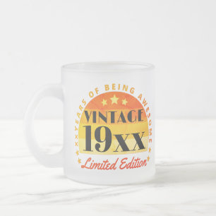Persoonlijke Vintage Limited Edition Verjaardag Matglas Koffiemok