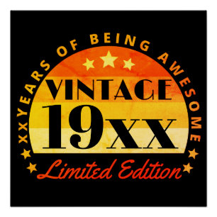 Persoonlijke Vintage Limited Edition Verjaardag Perfect Poster