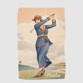 Persoonlijke vintage mode golfhanddoek