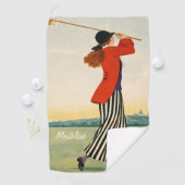 Persoonlijke vintage mode golfhanddoek (Insitu)
