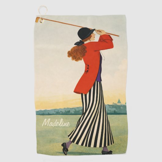 Persoonlijke vintage mode golfhanddoek (Voorkant)