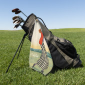 Persoonlijke vintage mode golfhanddoek (Groen)