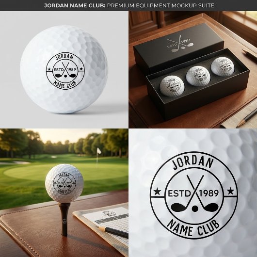 Persoonlijke vintage monogram golfballen